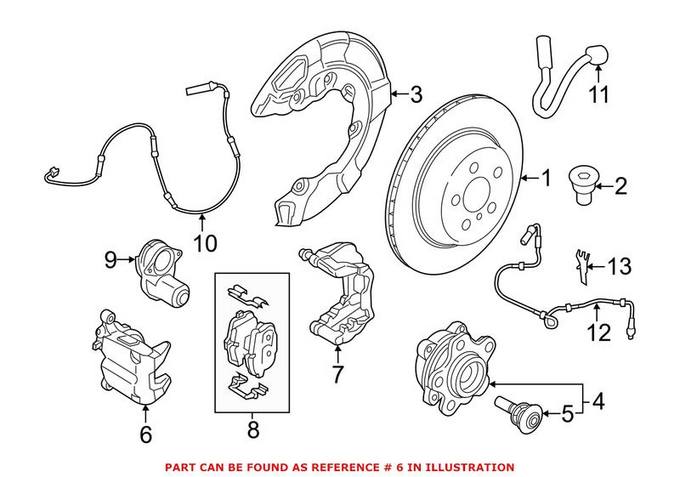 BMW Disc Brake Caliper - Rear Driver Left 34216881295